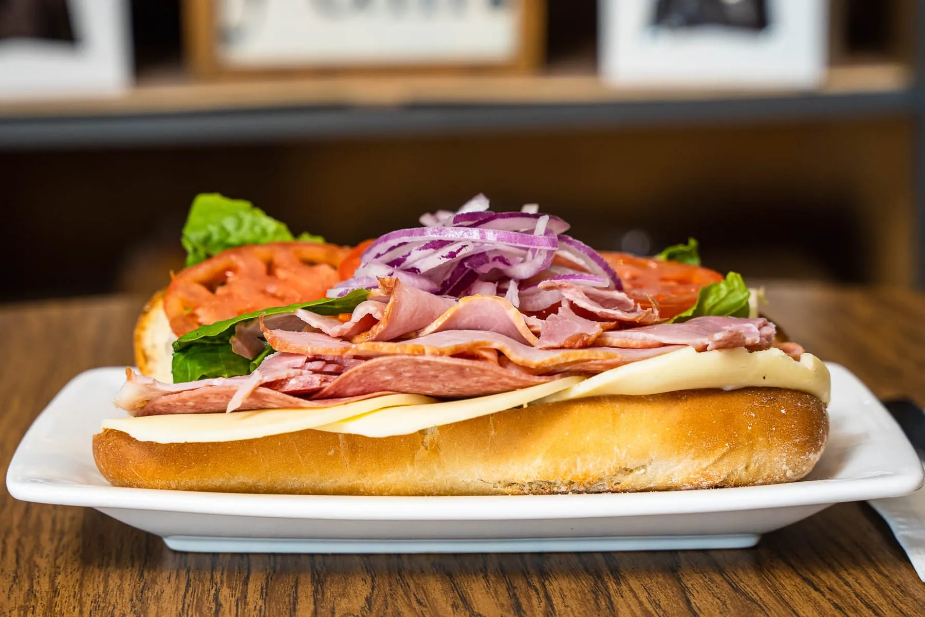 Ham, salami and provolone sub